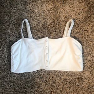 White Aerie Button bikini top